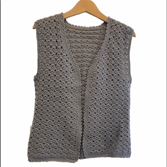 2/$25 Vintage 90’s Grandma Knit Sleeveless Vest Size Large GUC - Picture 1 of 7